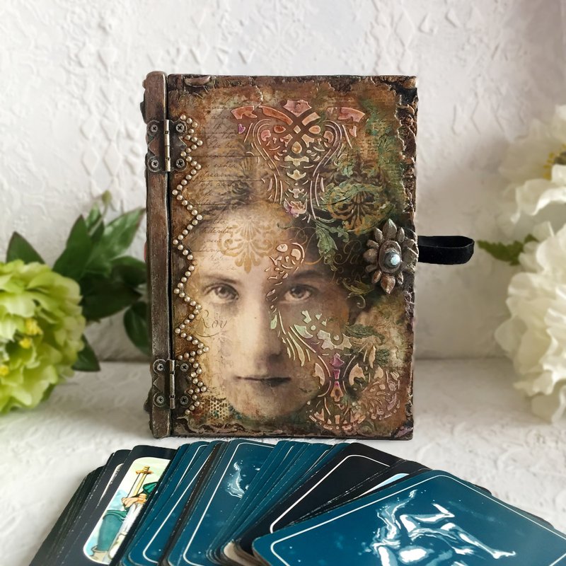 Playing cards box, Tarot card box, Box box, Bookbox for cards, Jewelry