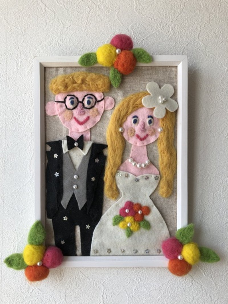 Art board  wedding - 海報/掛畫/掛布 - 羊毛 