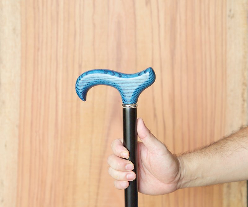 質輕好用* 染色手杖 (男女適用) - 其他 - 木頭 藍色