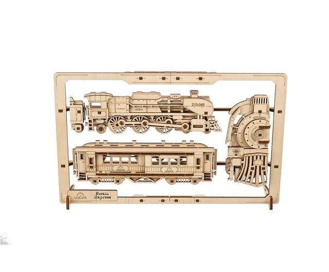 ユーギアーズ蒸気機関車 木製 パズル ユーギアーズ/蒸気機関車/2.5D