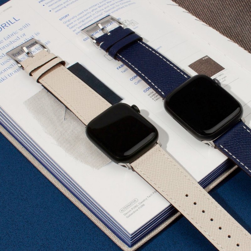 Epsom小牛皮Apple Watch 錶帶蘋果智能手錶 1 - 9 10 11 SE Ultra - 錶帶 - 真皮 多色