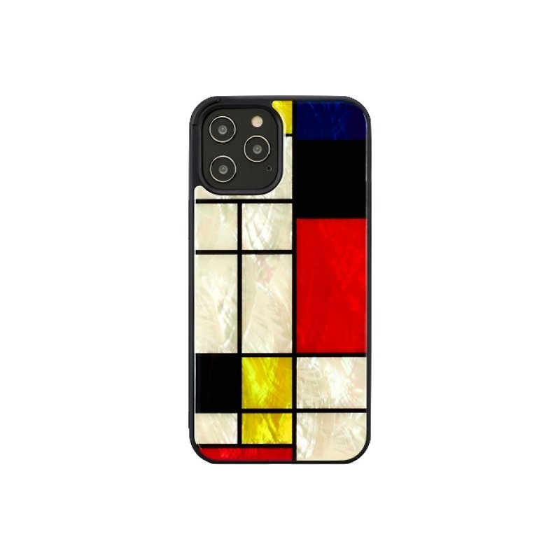 Man&wood iPhone 12 / 12 Pro case - Mondrian - เคส/ซองมือถือ - เปลือกหอย หลากหลายสี