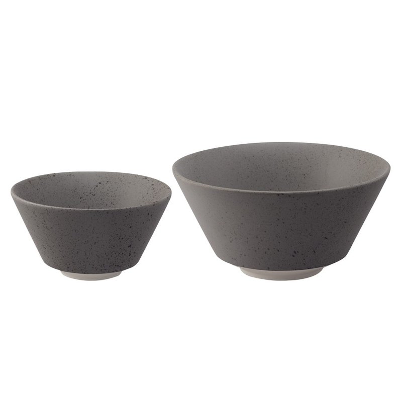 LOVERAMICS 愛陶樂 | 石岩系列 - 早餐碗15cm/餐碗20cm (花崗岩) - 盤子/餐盤/盤架 - 瓷 灰色