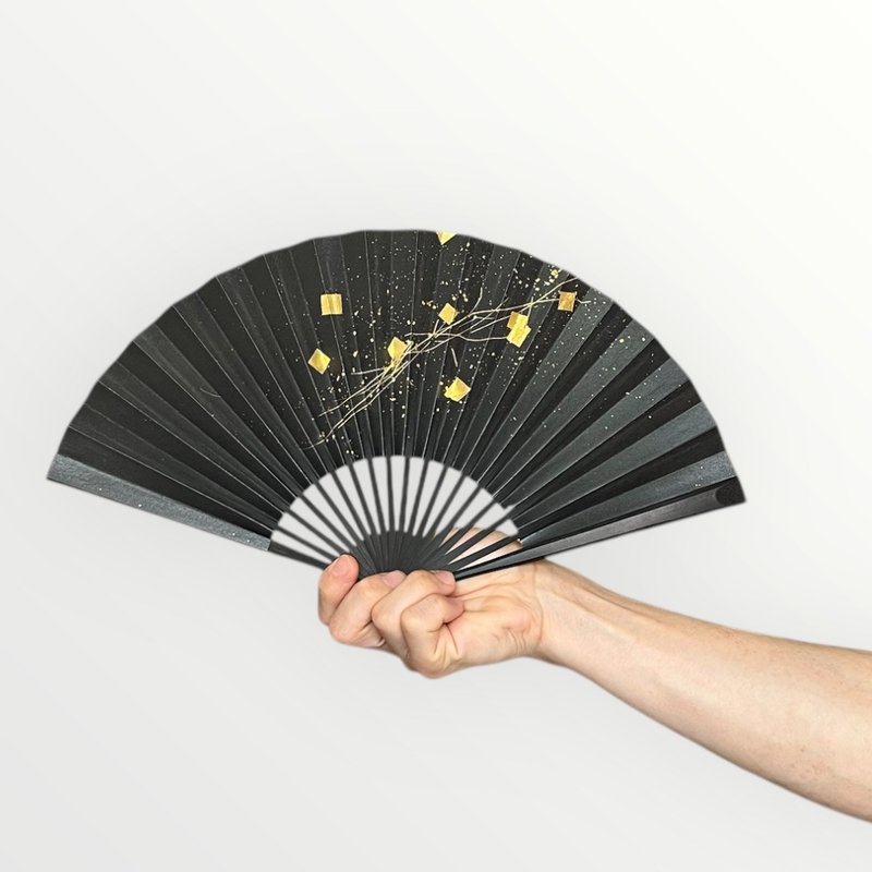 京扇子　箔図　image3  黒 - 其他 - 紙 黑色