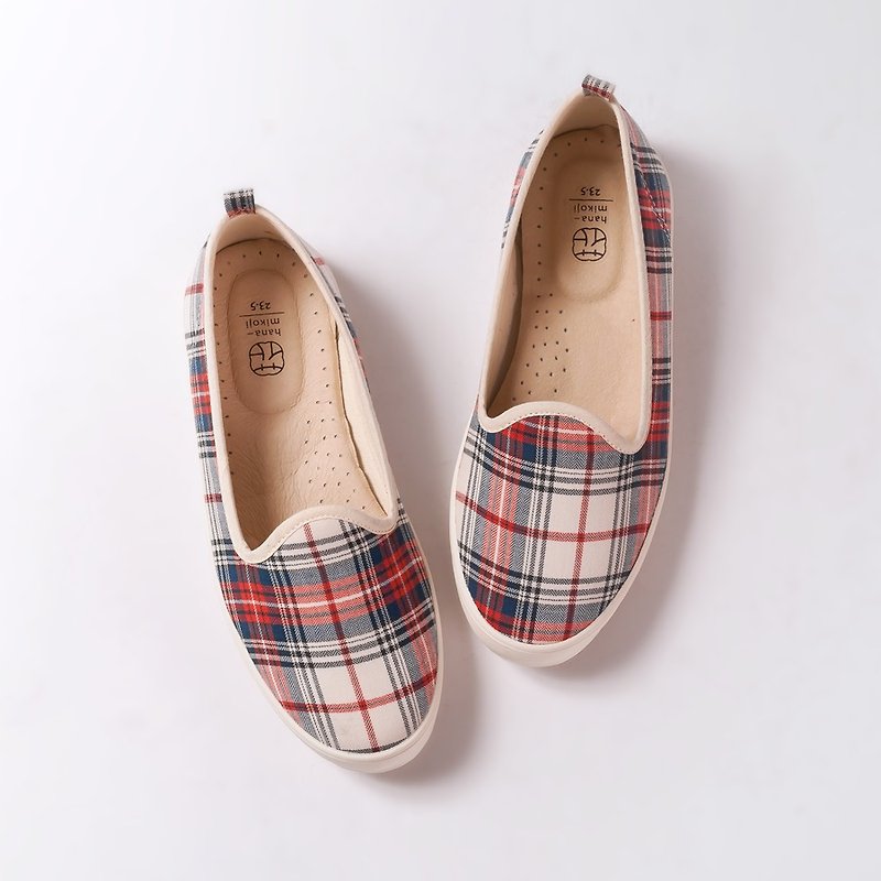 Loafer Slip-on casual shoes Flat Sneakers with Japanese fabrics Leather insole