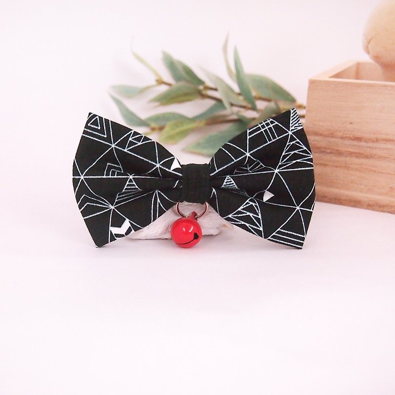 Norwegian triangle bow pet decorative collar cat small dog mini dog - Collars & Leashes - Cotton & Hemp Black