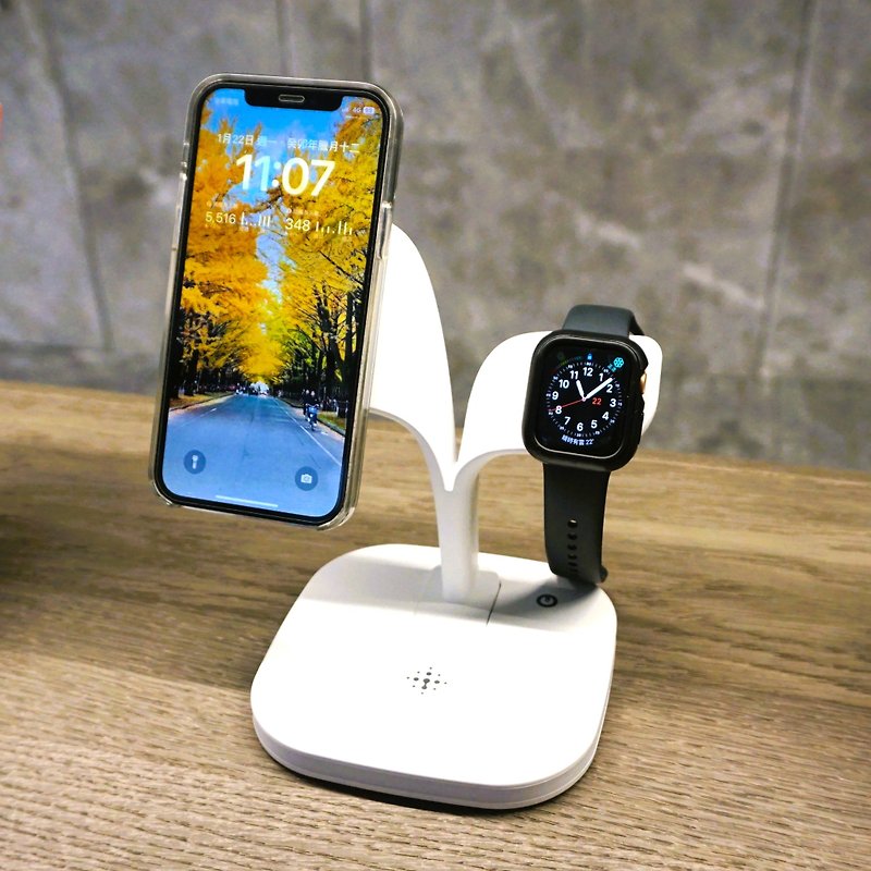3C Life|Small Sapling ワイヤレス充電器│iPhone AirPod Apple Watch 用 - ワイヤレス充電器 - プラスチック 