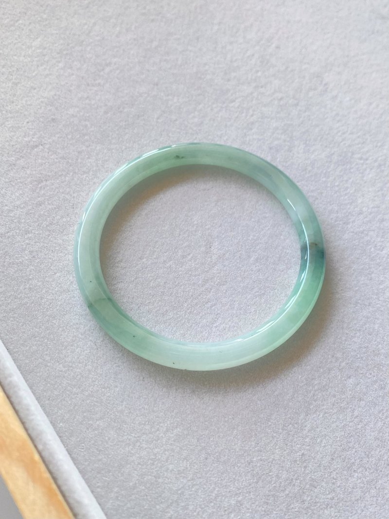 Laokeng Bing is full of ice green floating wreaths 56 | Natural Burmese Jade - Bracelets - Jade Blue