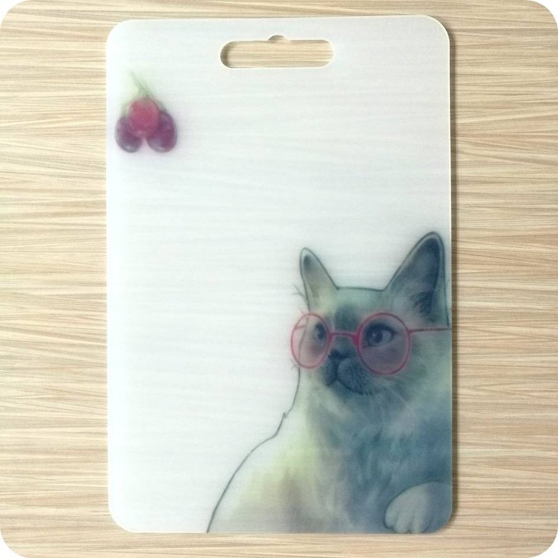 Creative chopping board plastic cutting board variety cat design kitchen kitchen supplies camping tableware Wenchuang gift - Cookware - Plastic Multicolor