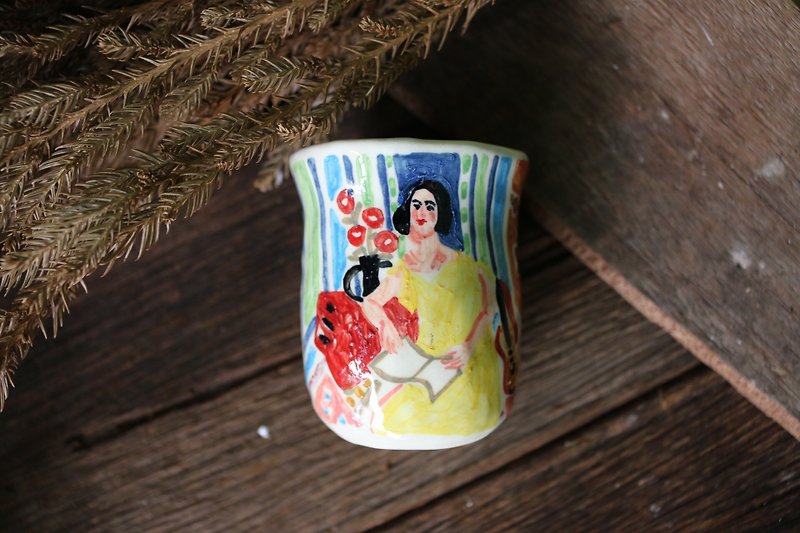 Ceramic Coffee Cup Henri Matisse  - 花瓶/陶器 - 陶 黃色