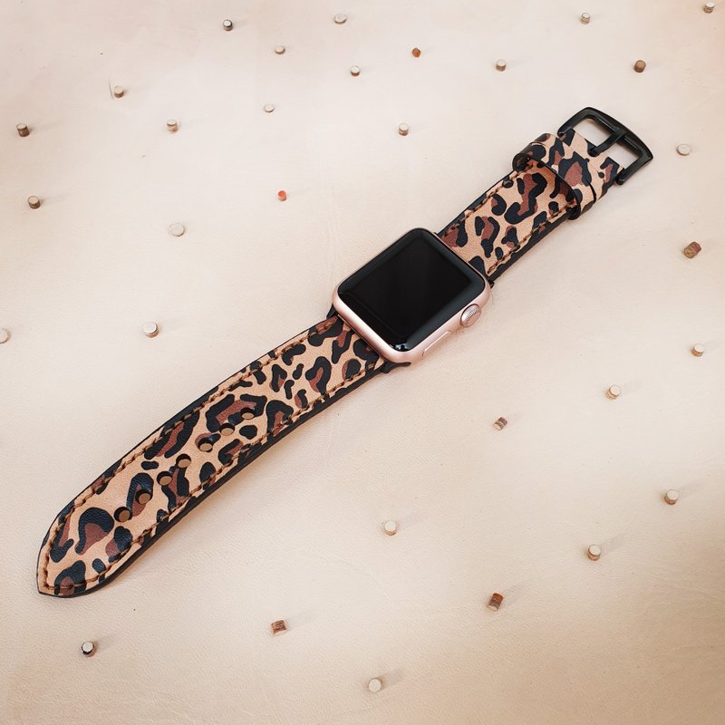 Apple Watch錶帶炫彩花紋 - 錶帶 - 真皮 多色