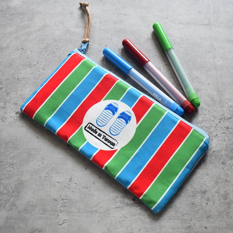 [Tonglu] Qie Zhi style pencil case_Blue and white mop MIT - กล่องดินสอ/ถุงดินสอ - เส้นใยสังเคราะห์ สีน้ำเงิน