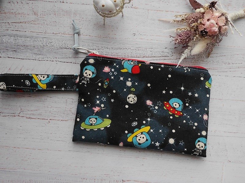 Cosmic space raging cosmetic bag. - Toiletry Bags & Pouches - Paper Black