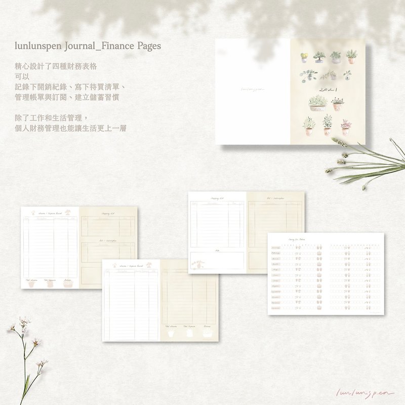 2021 Digital Printable botanical illustration planner | goodnote | notability - Digital Planner & Materials - Other Materials White