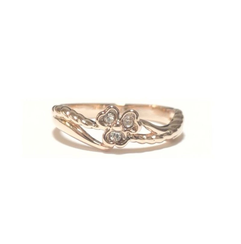 Trefoil Clover Ring (ピンキーリングも可) - 戒指 - 其他金屬 金色