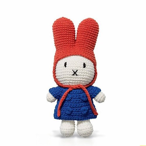 hellolittleshop Miffy 手工製米飛兔【藍外套+紅帽】