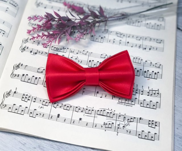 Red Party Bow Tie - Step Mom Gift - Red Bow Tie For Boys - Independence Day  Gift - Shop LissBowTies Bow Ties & Ascots - Pinkoi