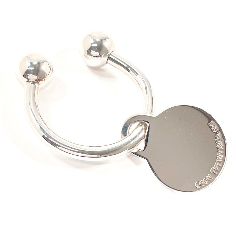 【日本直送 中古美品】ティファニー TIFFANY&Co. キーホルダー ラウンド タグ キーリング シルバー925 新品仕上げ済み - 鑰匙圈/鑰匙包 - 純銀 銀色