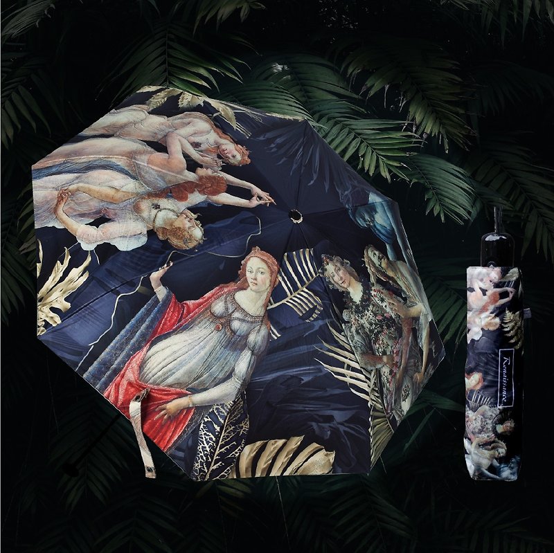 Exhibition limited 30% discount | Renaissance Automatic Folding Umbrella-Golden Leaf Spring - ร่ม - เส้นใยสังเคราะห์ หลากหลายสี