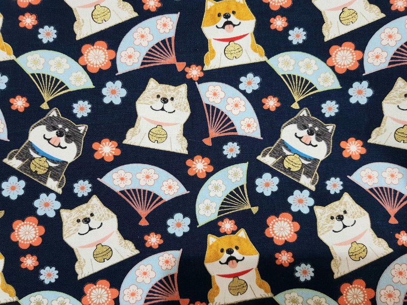 Cora Wang 客訂商品【柴柴過新年-綠藍】口金包 - 零錢包/小錢包 - 棉．麻 藍色