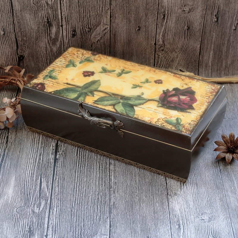 玫瑰原木收藏盒 錶盒 茶包盒 飾品盒 - 居家收納/收納盒/收納用品 - 木頭 
