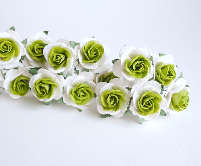 Paper Lily  Handmade Ivory White Paper Flower & Bud