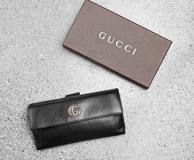 Gucci Womens Long Wallets, Black