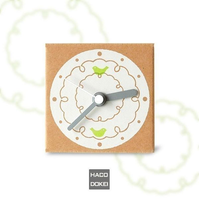 HACODOKEI/Snowy Crystal/LightGreen - Clocks - Paper Khaki