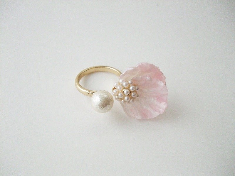 Flower ring ☆ Sweet Pink - แหวนทั่วไป - อะคริลิค สึชมพู