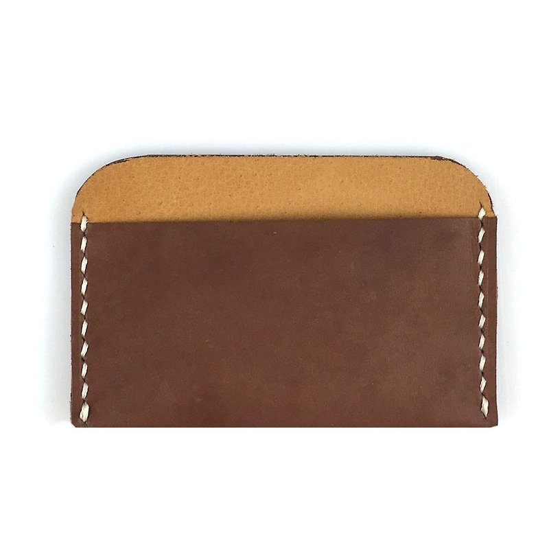 [U6.JP6 Handmade Leather Goods]-Hand-stitched imported cowhide universal card holder/ leisure card holder/ ID holder/ credit card holder - อื่นๆ - หนังแท้ 