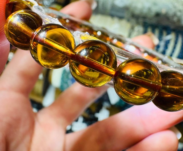 極品濃色威士忌黃水晶9.4-9.8mm26.22g招財事業財源滾滾非改色晶玉良言