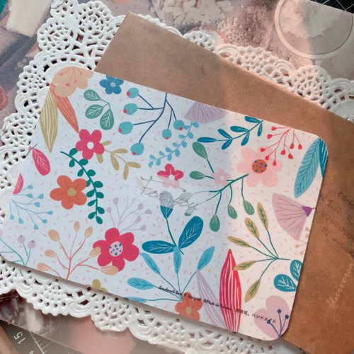 𝓦𝓮𝓵𝓴𝓲𝓷 洛可可草莓手工書 給你的花園FOR YOU【PD22001】洛可可草莓手創 手工明信片含信封