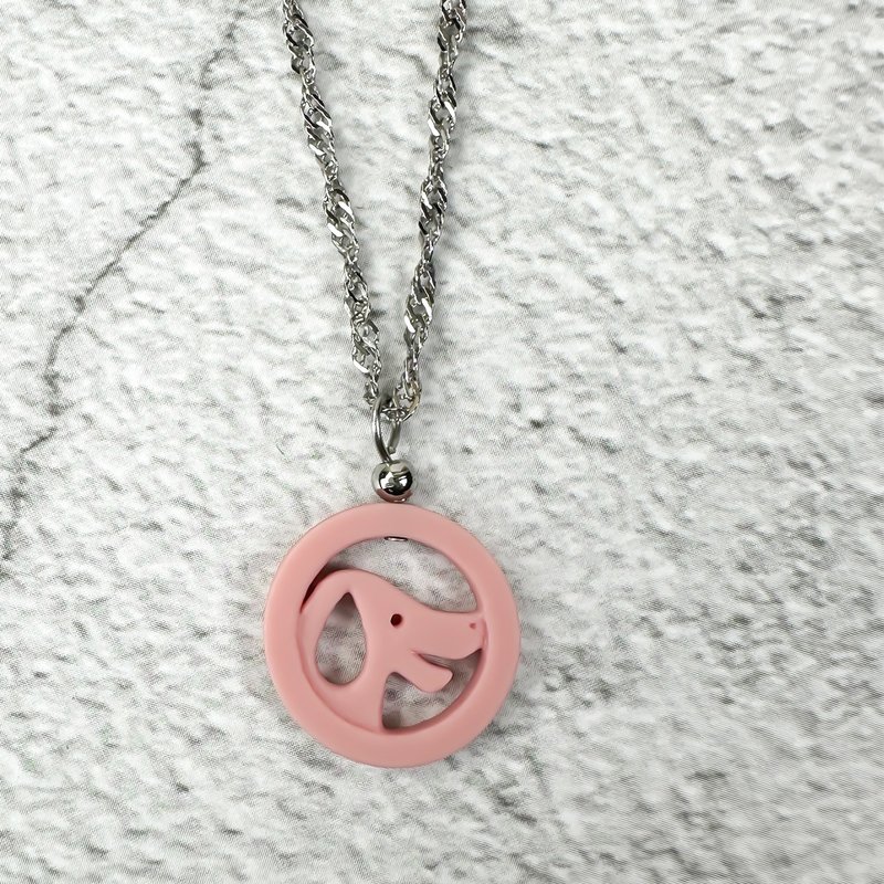 Your zodiac sign necklace, ceramic 3D printing, exclusive sale, with water wave chain, minimalist design_[Dog] - สร้อยคอ - เครื่องลายคราม หลากหลายสี