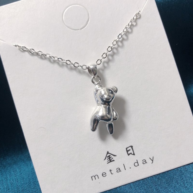 Teddy Bear - Necklaces - Sterling Silver Silver