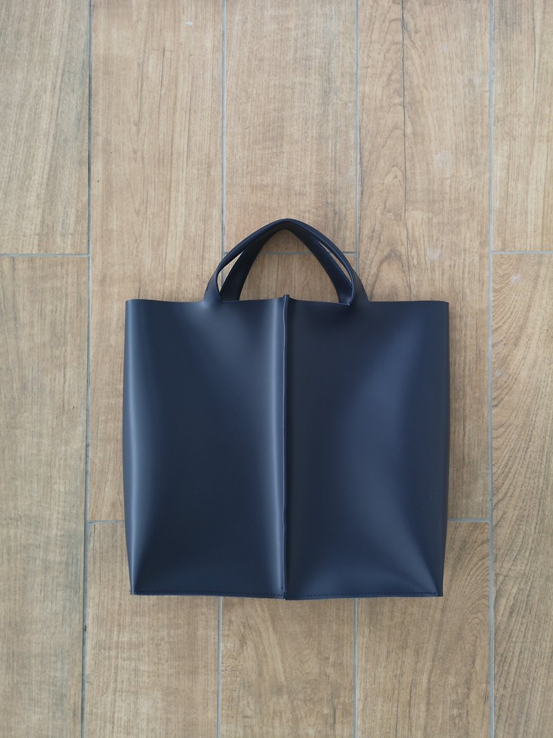 New! Signature tote II by WHITEOAKFACTORY - Navy - Handbags & Totes - Faux Leather Blue