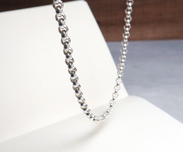 Personalized 925 Sterling Silver Necklace Ball Chain