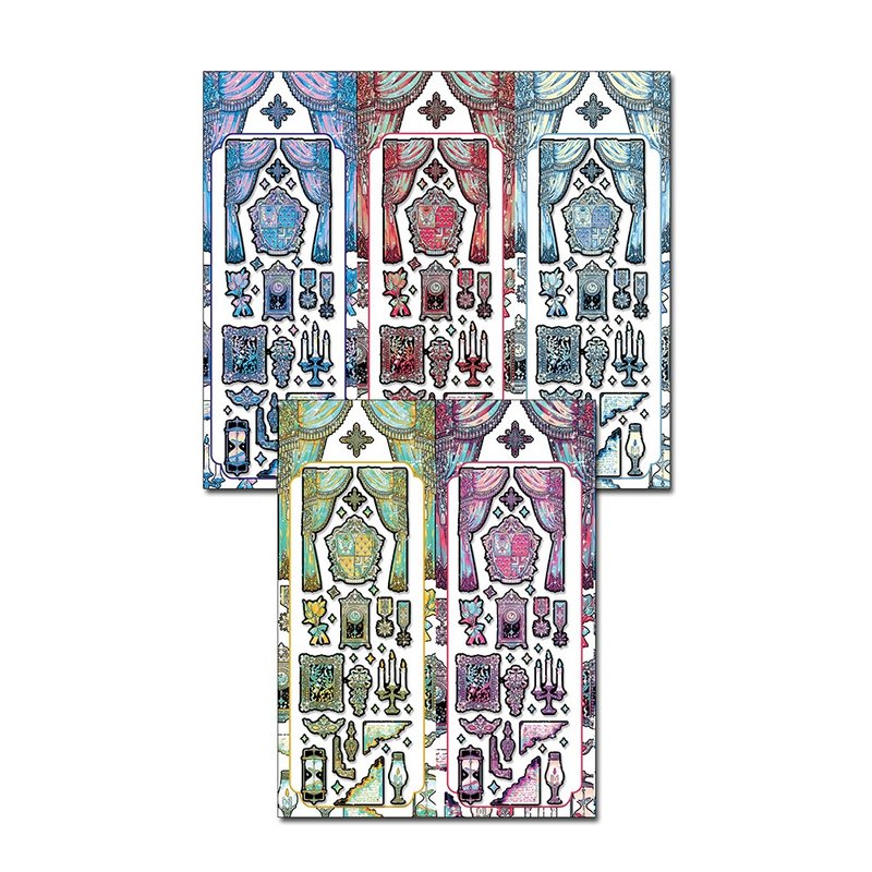 Room of the nobility Seal Sticker (libet) Antique vintage diary junk journal - 貼紙 - 紙 多色
