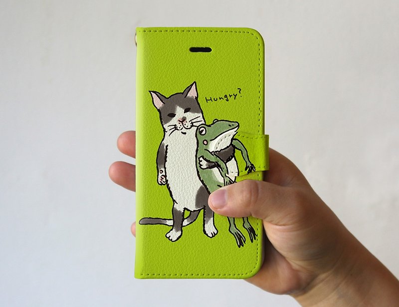 iPhone cover / notebook type Nakayoshi Lime Green - Phone Cases - Polyester Green