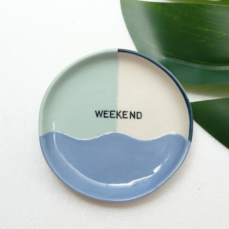 saucer / small ceramic dish - 杯墊 - 陶 藍色