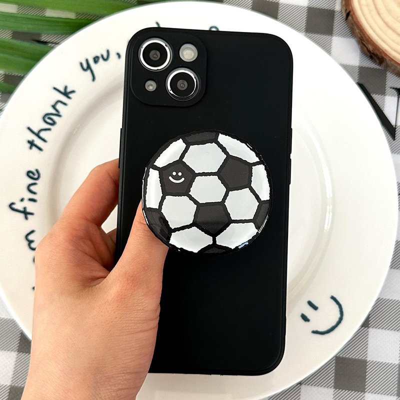 Smile soccer ball grip smartphone acrylic smart tok - อุปกรณ์เสริมอื่น ๆ - อะคริลิค สีเขียว