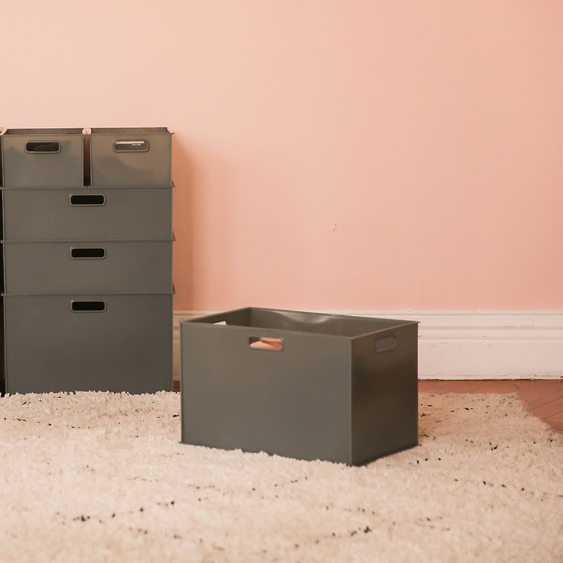 Unprinted multifunctional combination straight 1/2 storage box / storage cabinet / tool box / cosmetic box (two-color optional) - กล่องเก็บของ - พลาสติก 