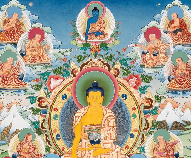 釋迦牟尼佛唐卡神聖的藏傳藝術Boudha Stupa Thanka Centre｜壁貼