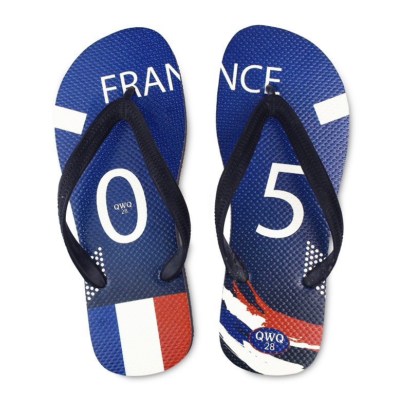 QWQ creative design flip-flops - France - men's [limited] - Slippers - Rubber 