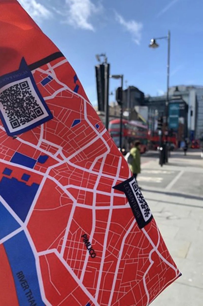 Discarvery map scarf - Scarves - Wool Multicolor