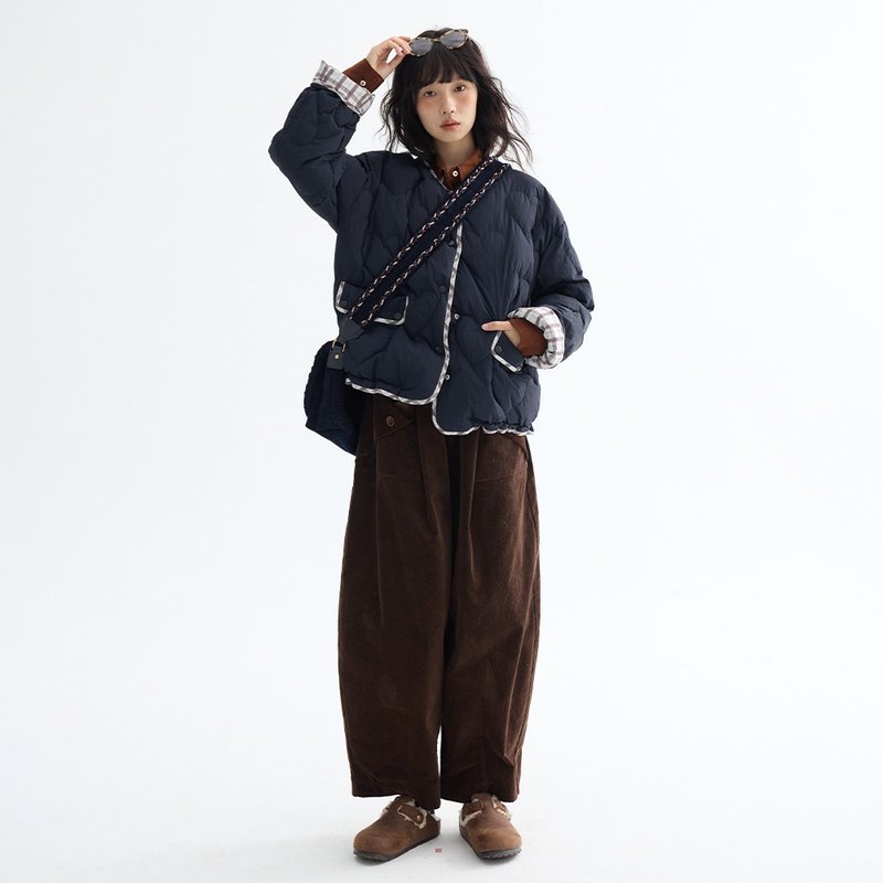 系帶燈芯絨氣球褲|褲子|兩色|秋款|Sora-1979 - 女長褲 - 棉．麻 多色