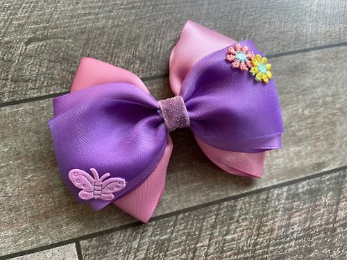 ribbons-mom Ribbon hair clip Rapunzel