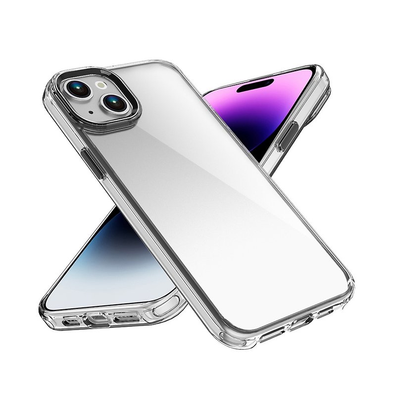VOYAGE anti-fall and anti-scratch protective case-Pure Frame-transparent-iPhone 15 (6.1) - เคส/ซองมือถือ - วัสดุอื่นๆ สีใส