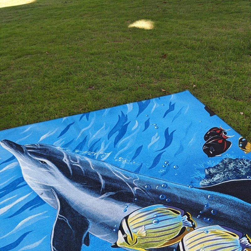 Ocean style water repellent picnic mat - ชุดเดินป่า - เส้นใยสังเคราะห์ สีน้ำเงิน