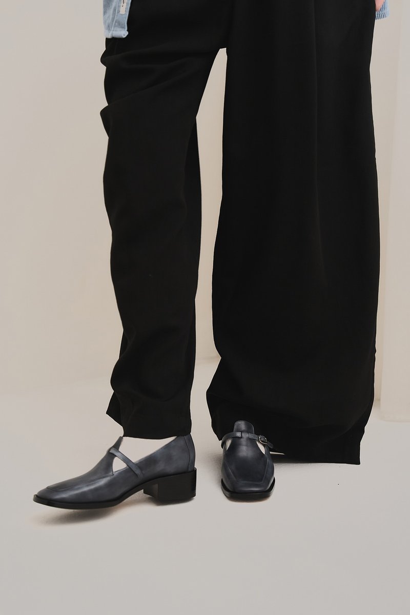 Re 35 ティーバー ローファー - ブルーグレー - オックスフォードシューズ - 革 ブルー