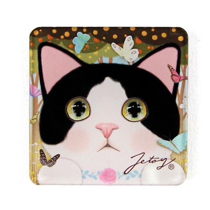 JETOY, sweet cat Founder refrigerator magnet (4 * 4cm) _Jewelry J1707208 - Other - Acrylic Multicolor